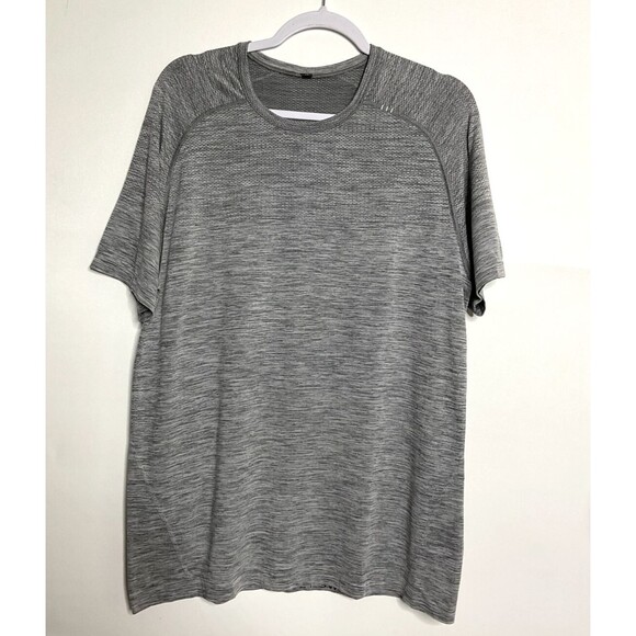 Lululemon Metal Vent Tech Shirt Men's Large Gray Short Sleeve Gym Running Top - Picture 1 of 12